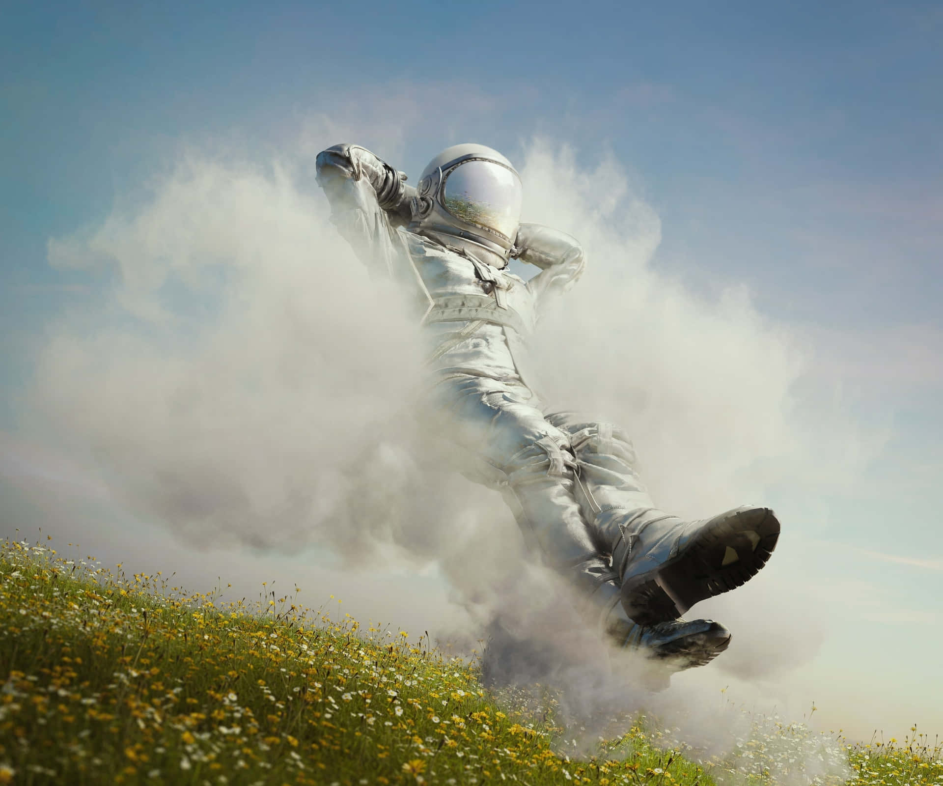 Astronaut Relax In Cloud Picture