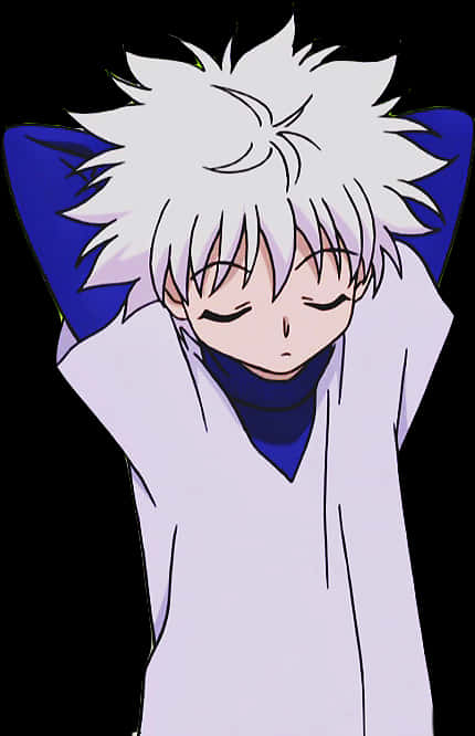 Relaxed Anime Character Killua PNG