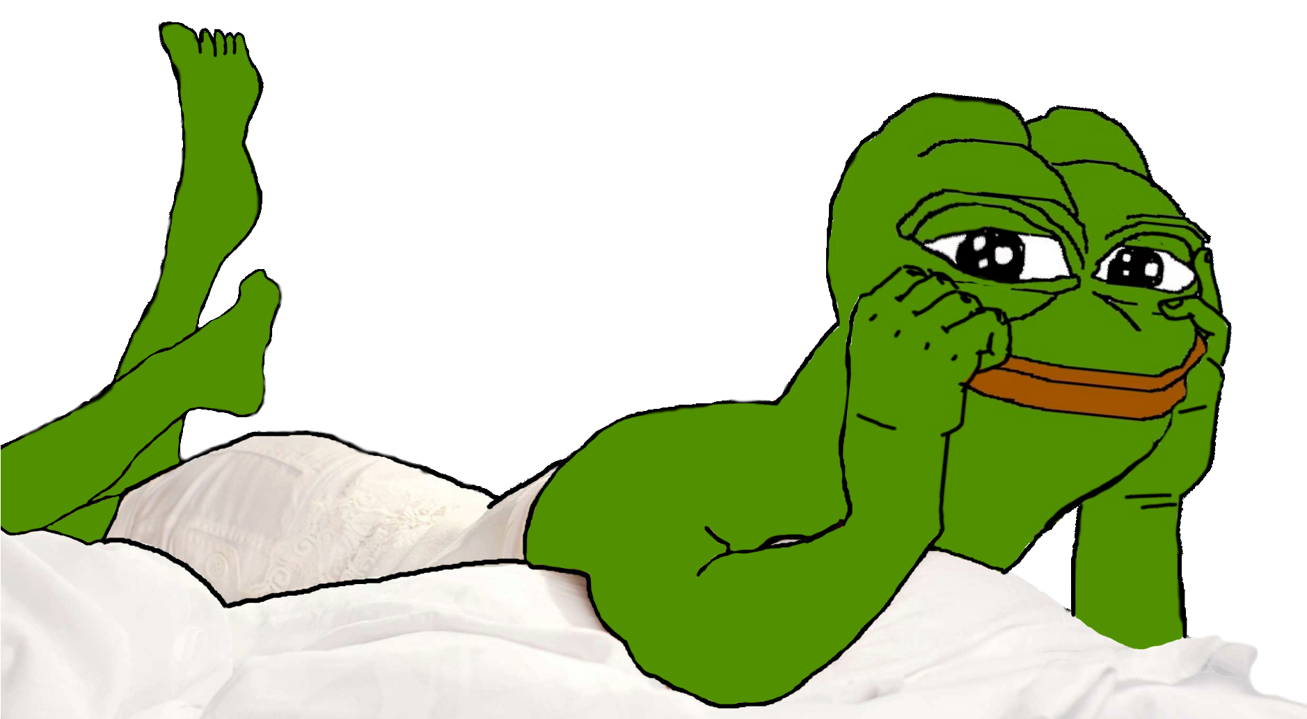 Relaxed Pepe The Frog Reclining PNG