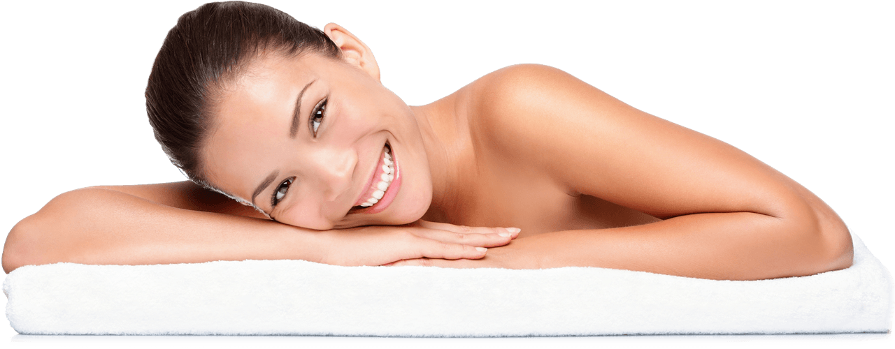 Relaxed Woman Spa Treatment PNG