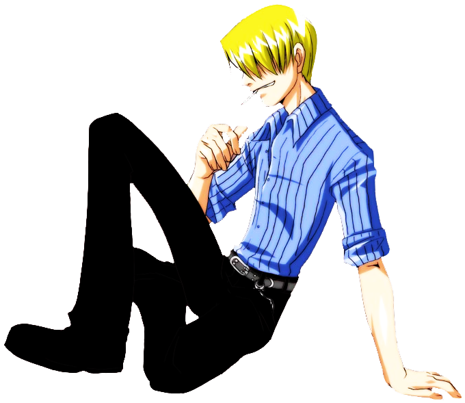 Relaxed_ Anime_ Character_ Sanji_ Sitting PNG
