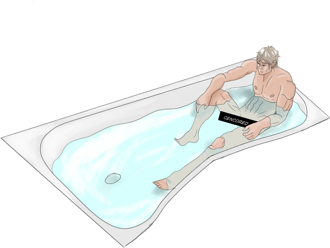 Relaxing Bath Time Illustration PNG