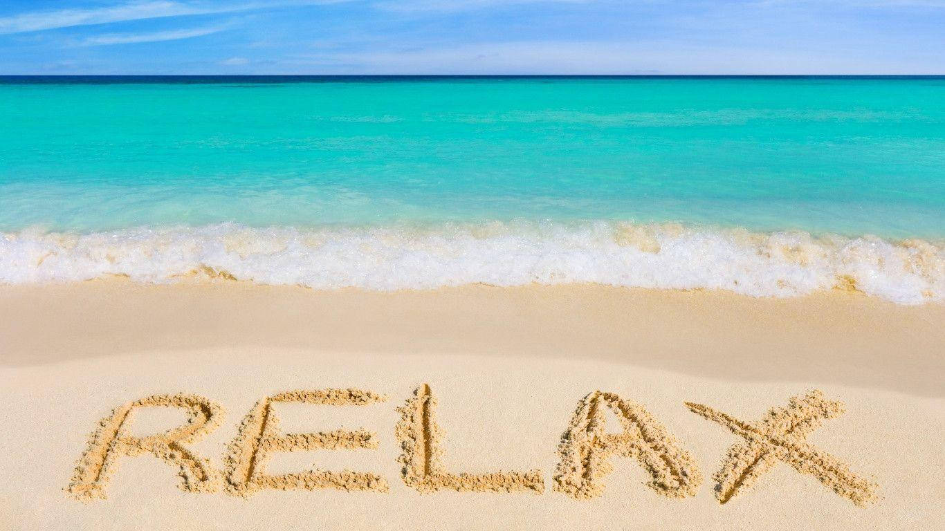 Relaxing Beach Message Wallpaper