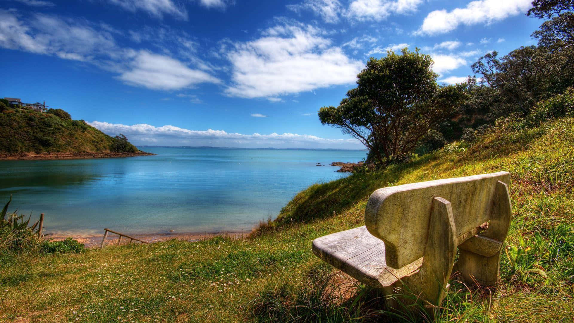 Serene Nature Retreat - A Relaxing Desktop Background