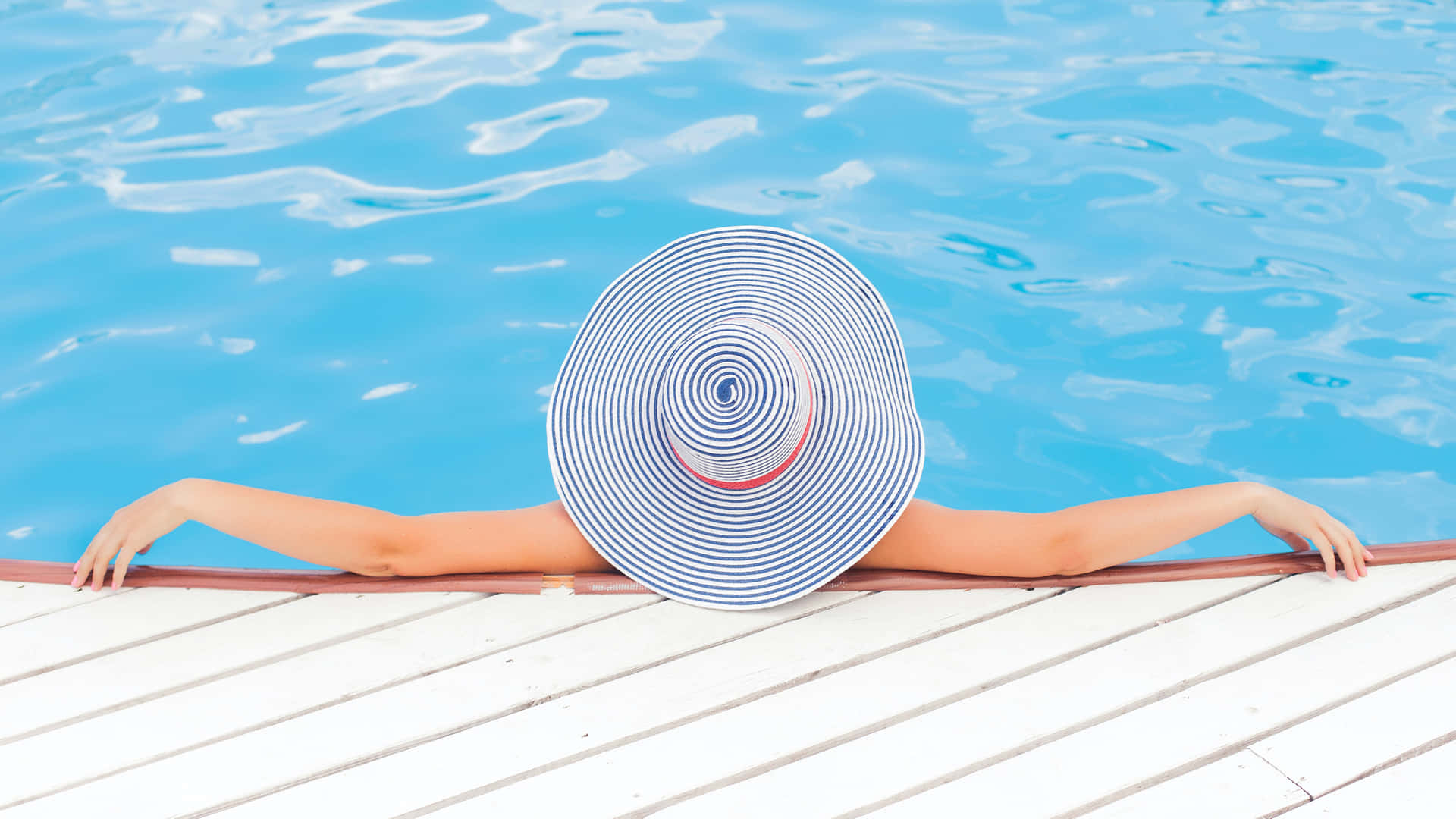 Relaxing Poolside Summer Hat4 K Ultra Wide.jpg Wallpaper