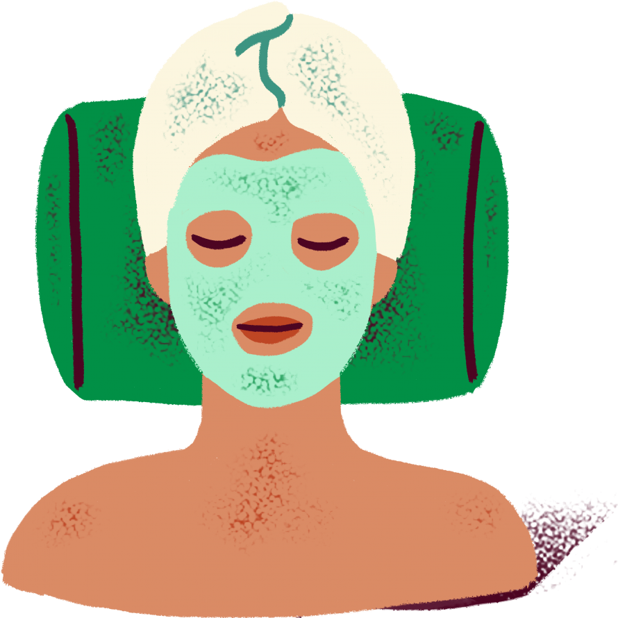 Relaxing Spa Facial Treatment PNG