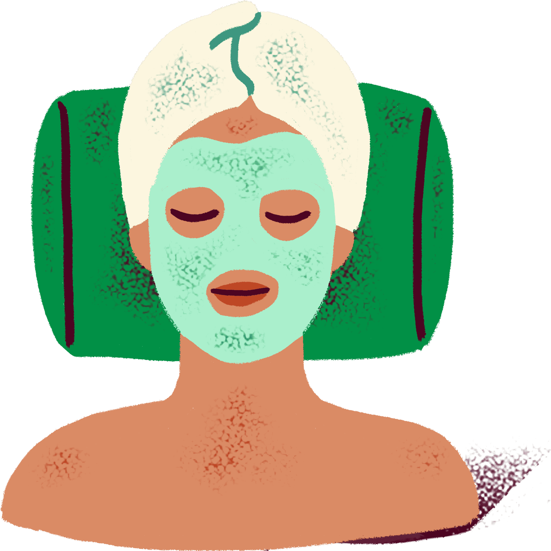 Relaxing Spa Facial Treatment PNG