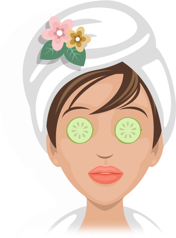 Relaxing Spa Treatment Illustration PNG