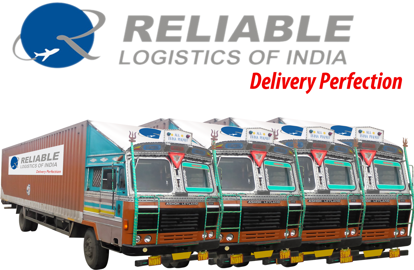 Reliable Logistics India Trucks Fleet PNG