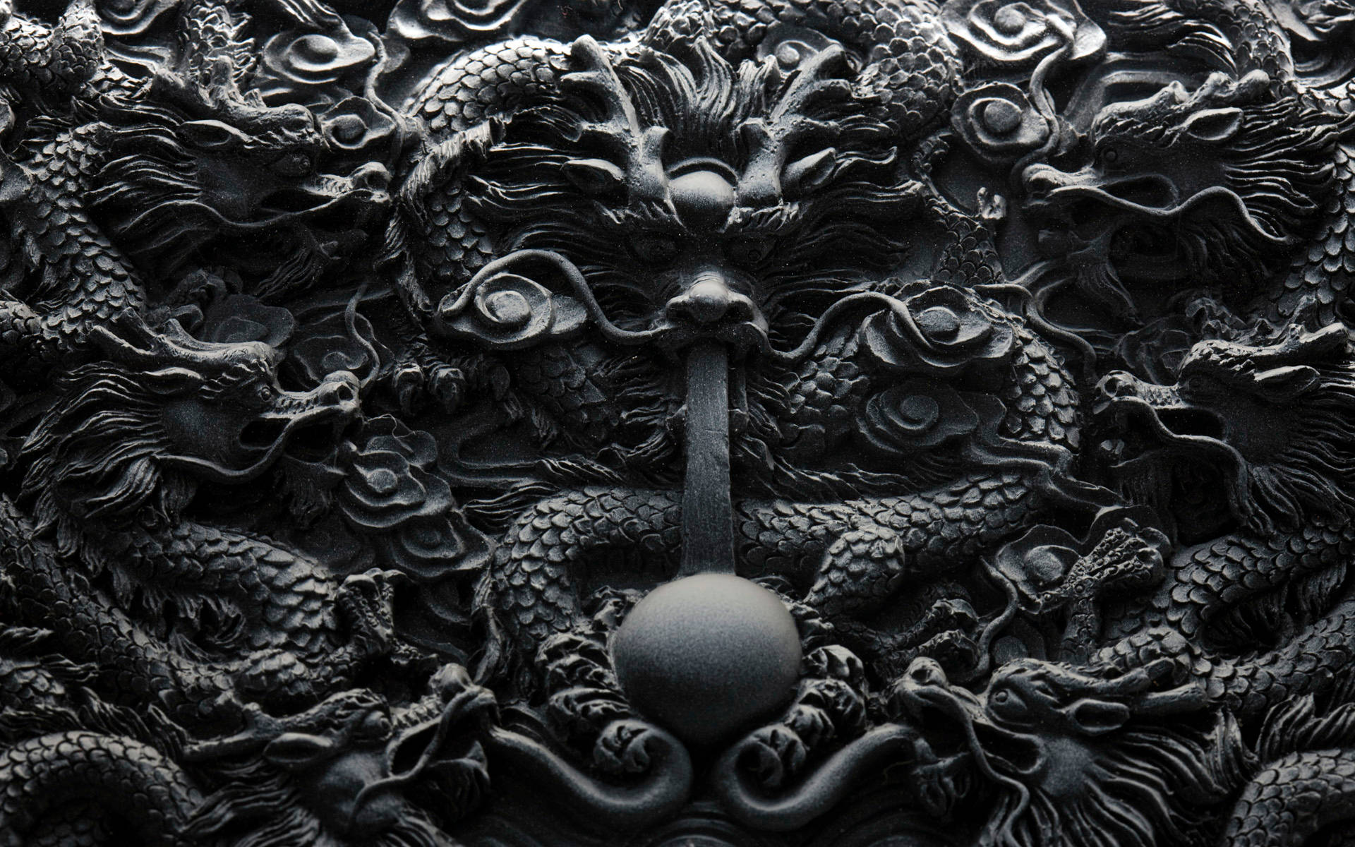 Relief 3d Chinese Dragons Wallpaper