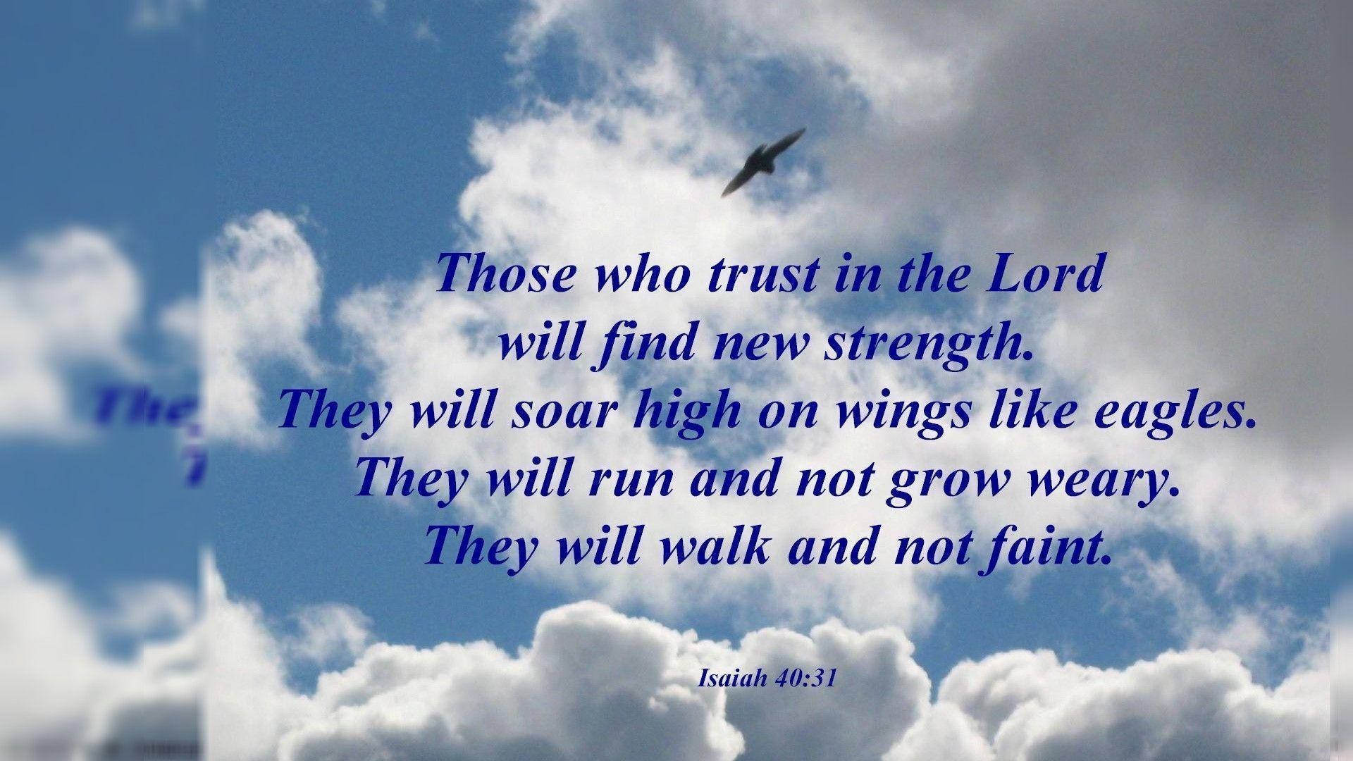 Inspirational Isaiah Verse Scripture from the Bible Wallpaper