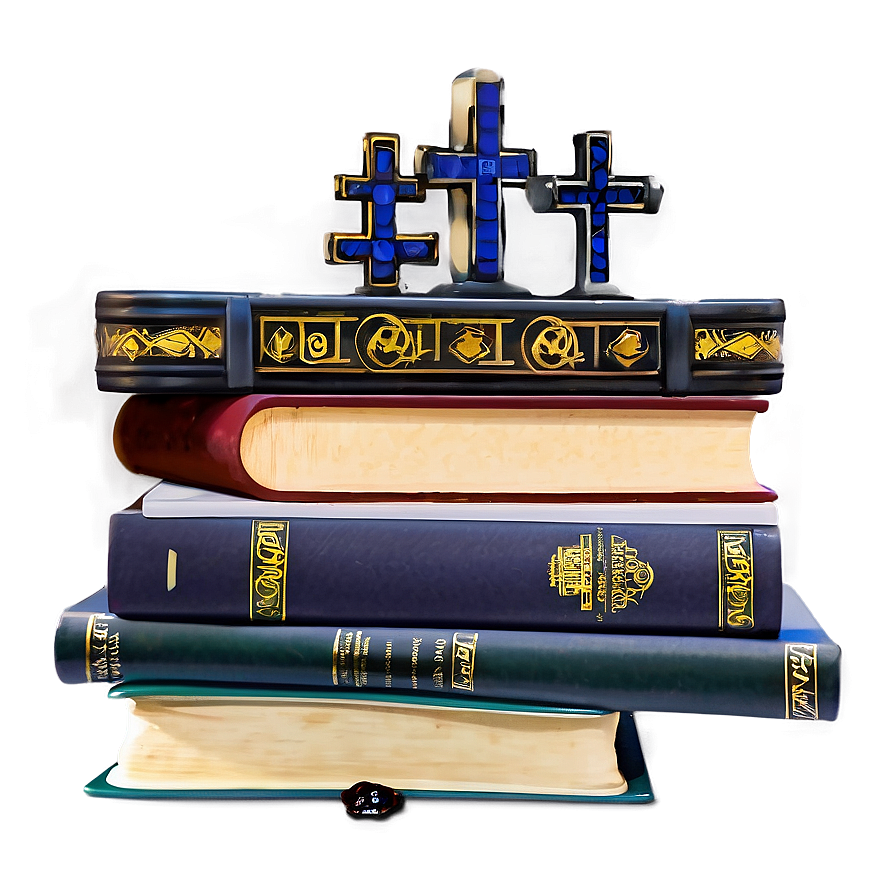 Religious Books Stack Png Mcs40 PNG