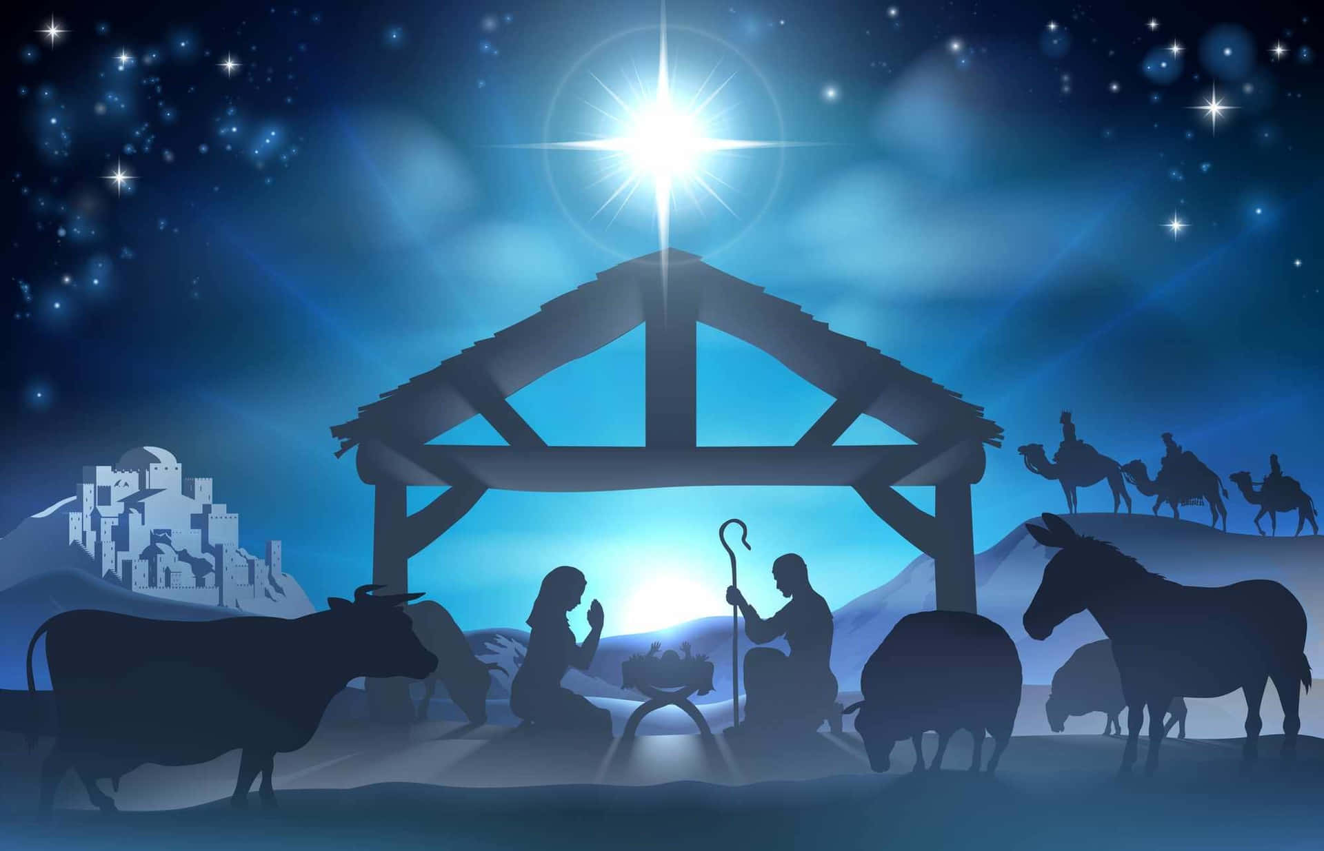 Attfira Glädjen Av Julen Med Tro På Gud