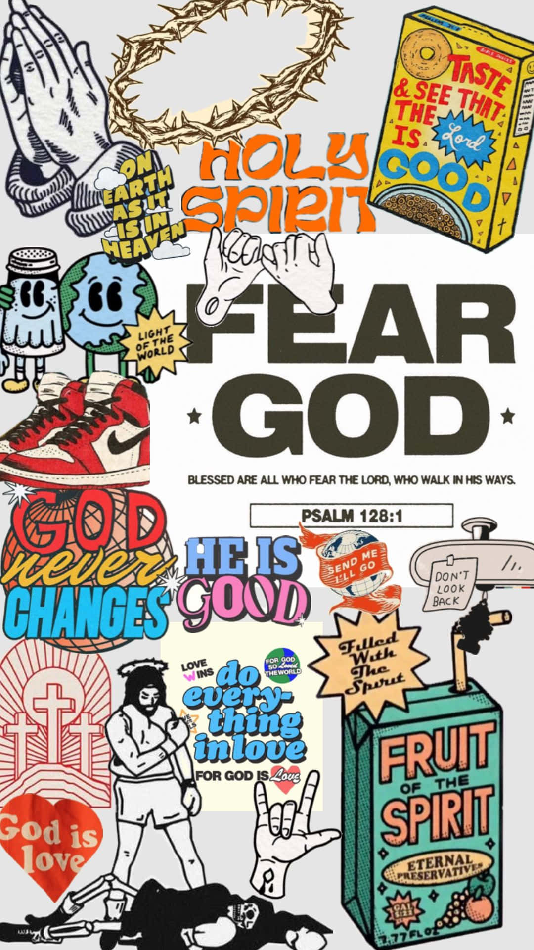 Religious Collage Aesthetic Wallpaper