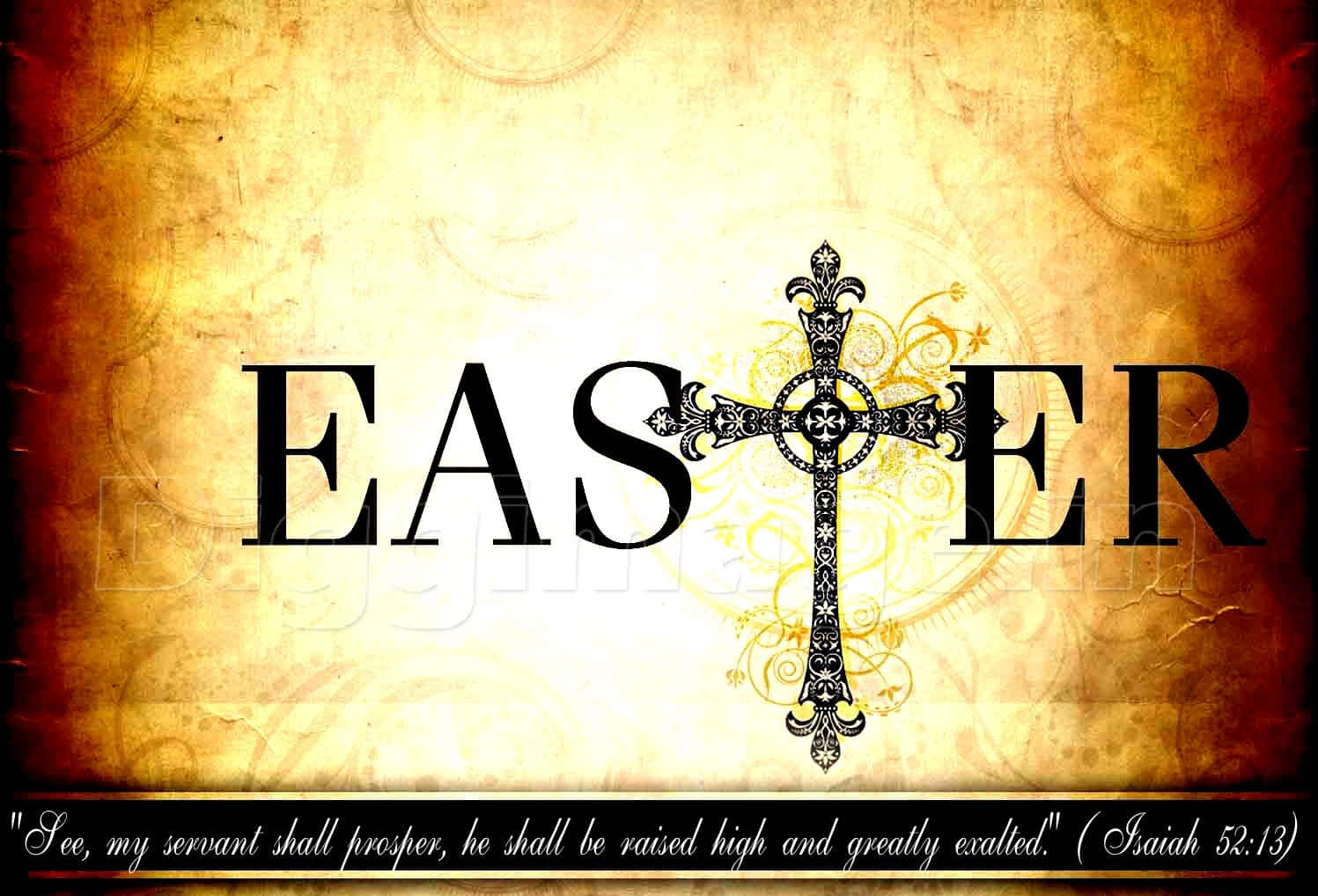 Religious Easter Grunge Background Wallpaper