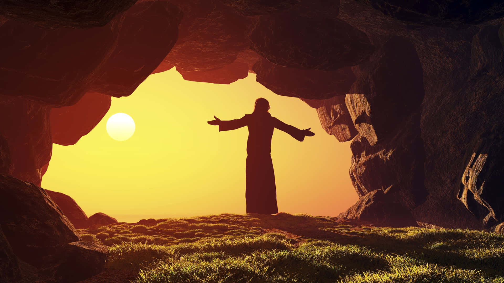 Celebrating the Resurrection of Jesus on a Religious Easter Background