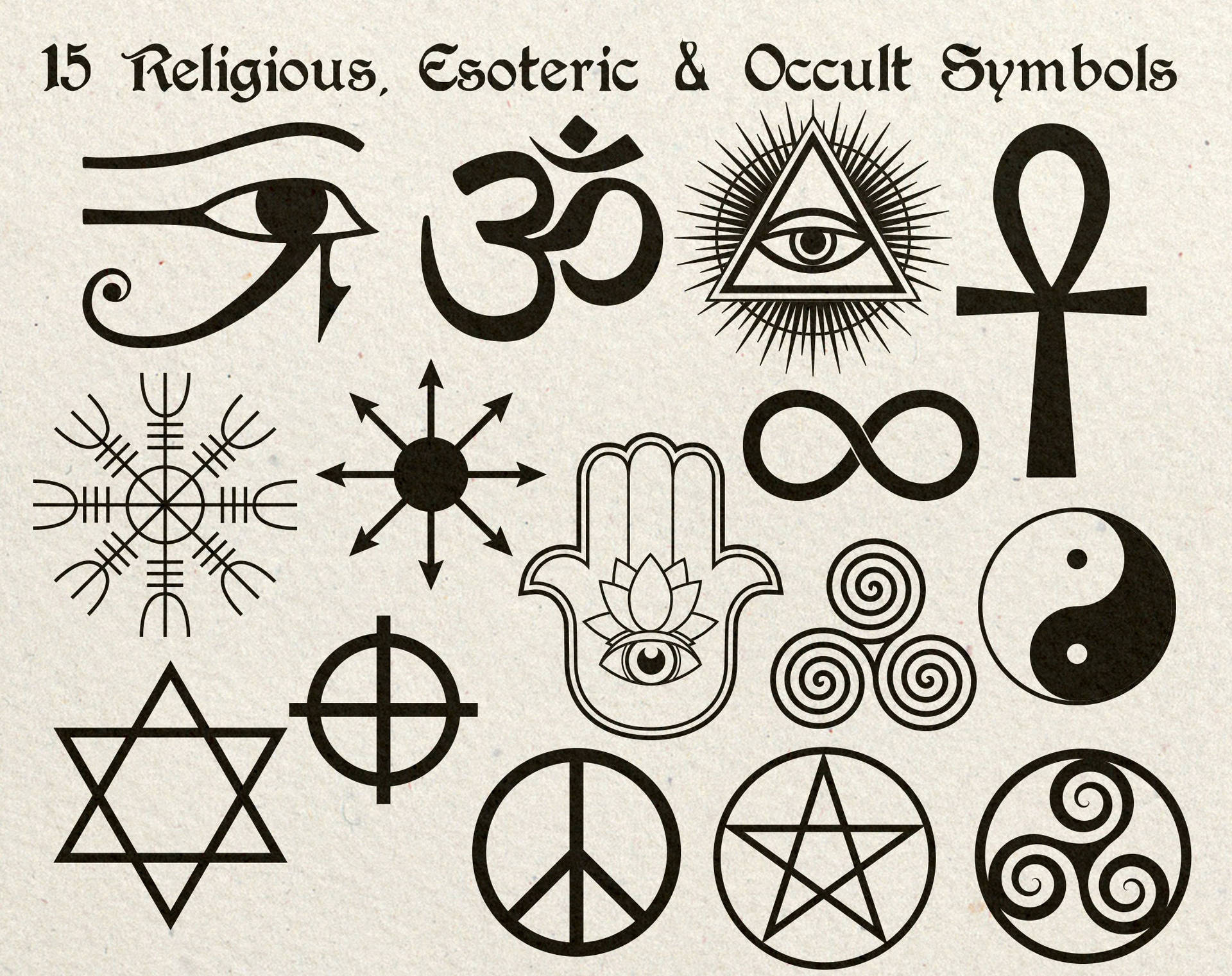 Religious, Esoteric, And Occult Symbols Wallpaper