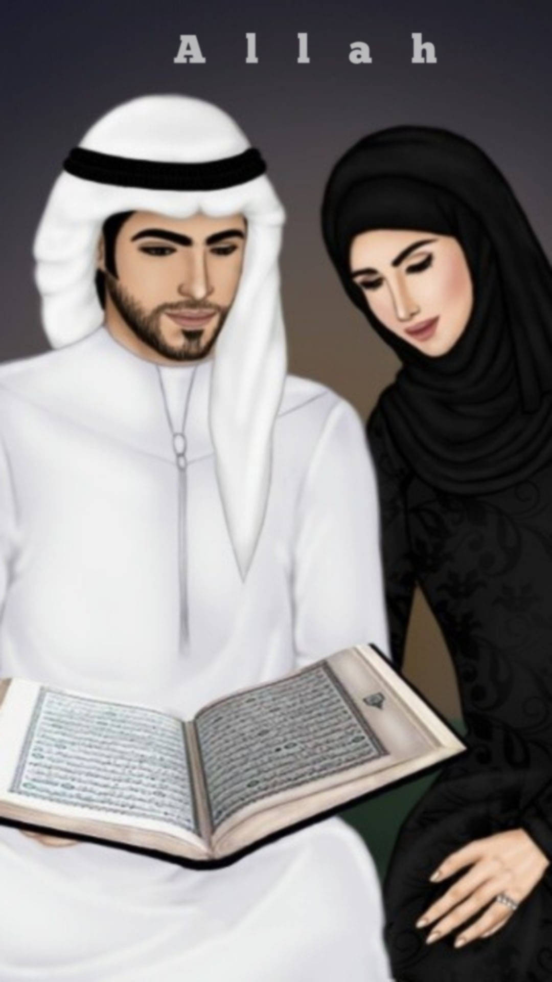 Religiøs muslimsk par Wallpaper
