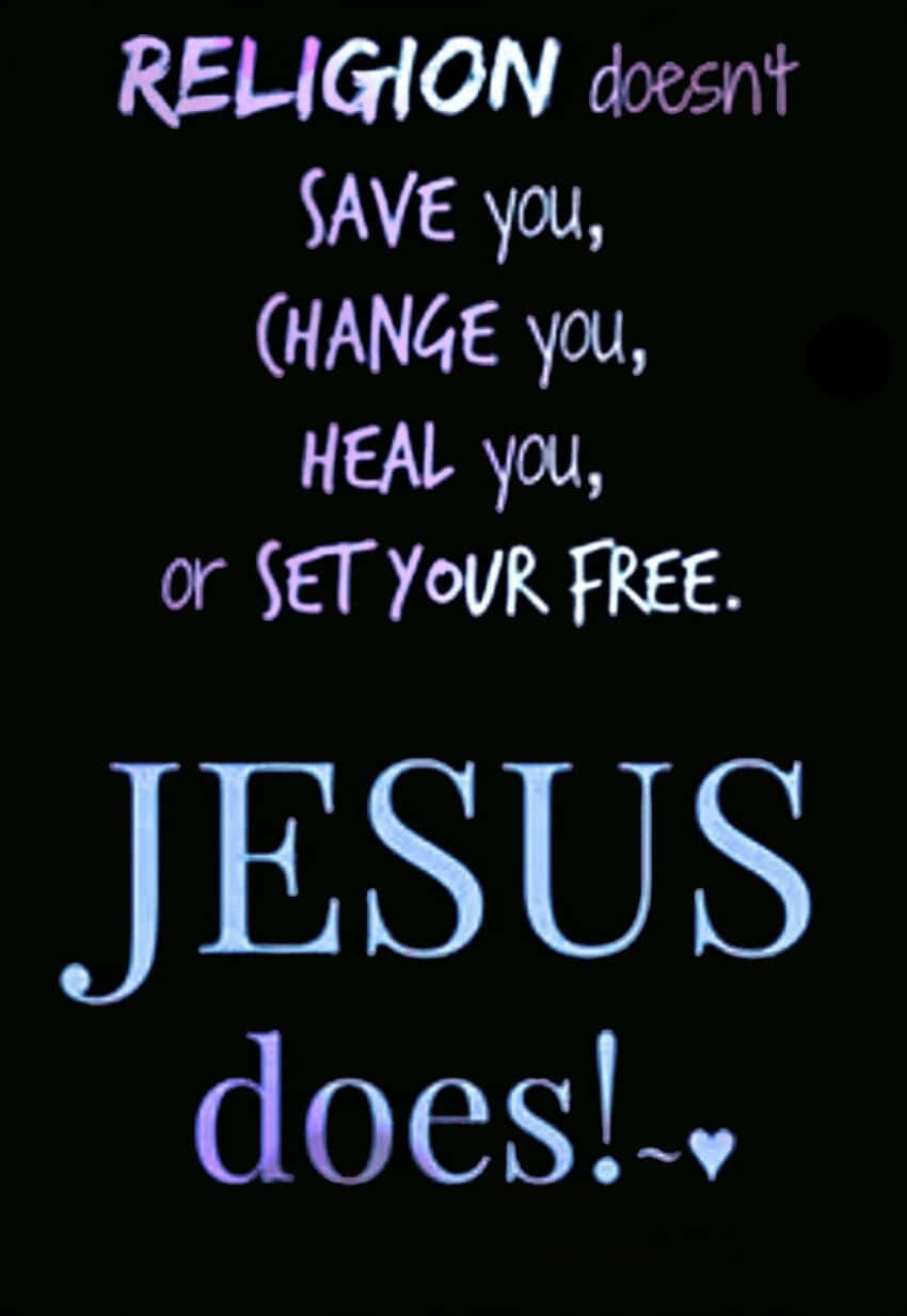 Religious Quote Jesus Saves Wallpaper