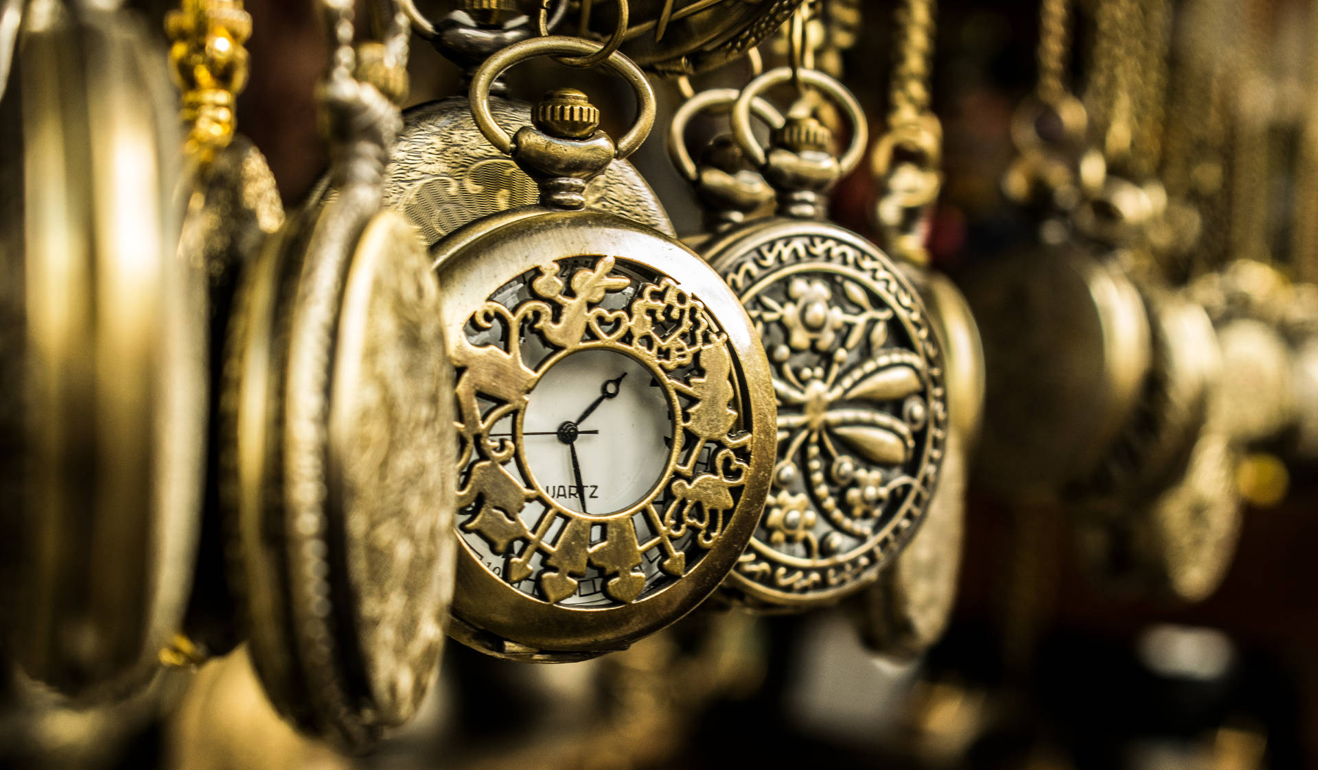 Relógios De Bolso Para Joias Em Ouro Papel de Parede