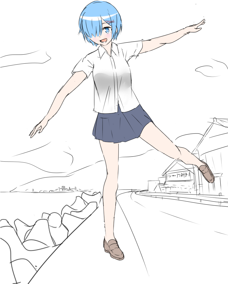 Rem Balancing Act Seaside Sketch PNG