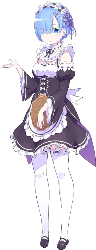 Rem Re Zero Maid Outfit PNG