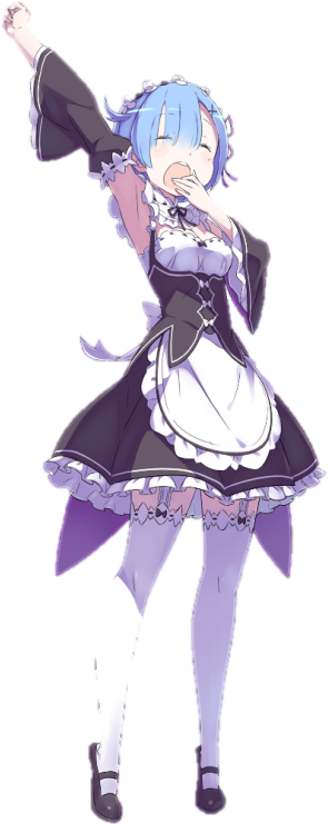 Rem Re Zero Maid Twirl PNG