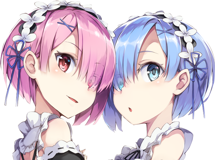 Remand Ram Re Zero Animated Characters PNG