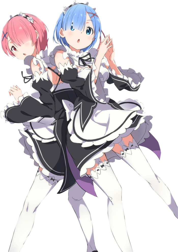 Remand Ram Re Zero Maid Outfits PNG