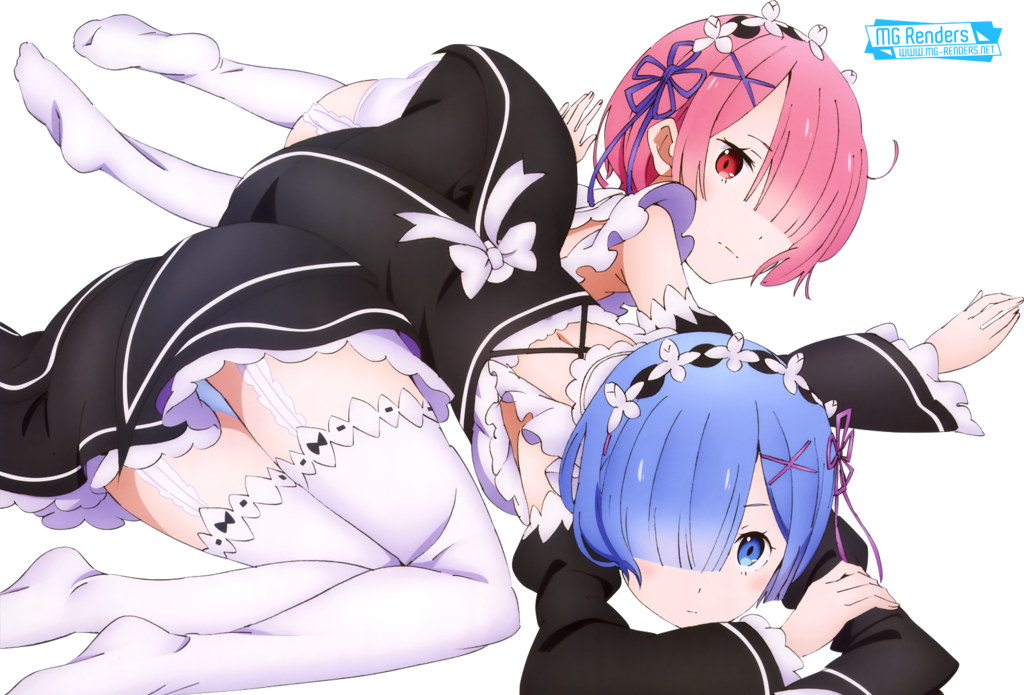 Remand Ram Re Zero Maid Twins PNG