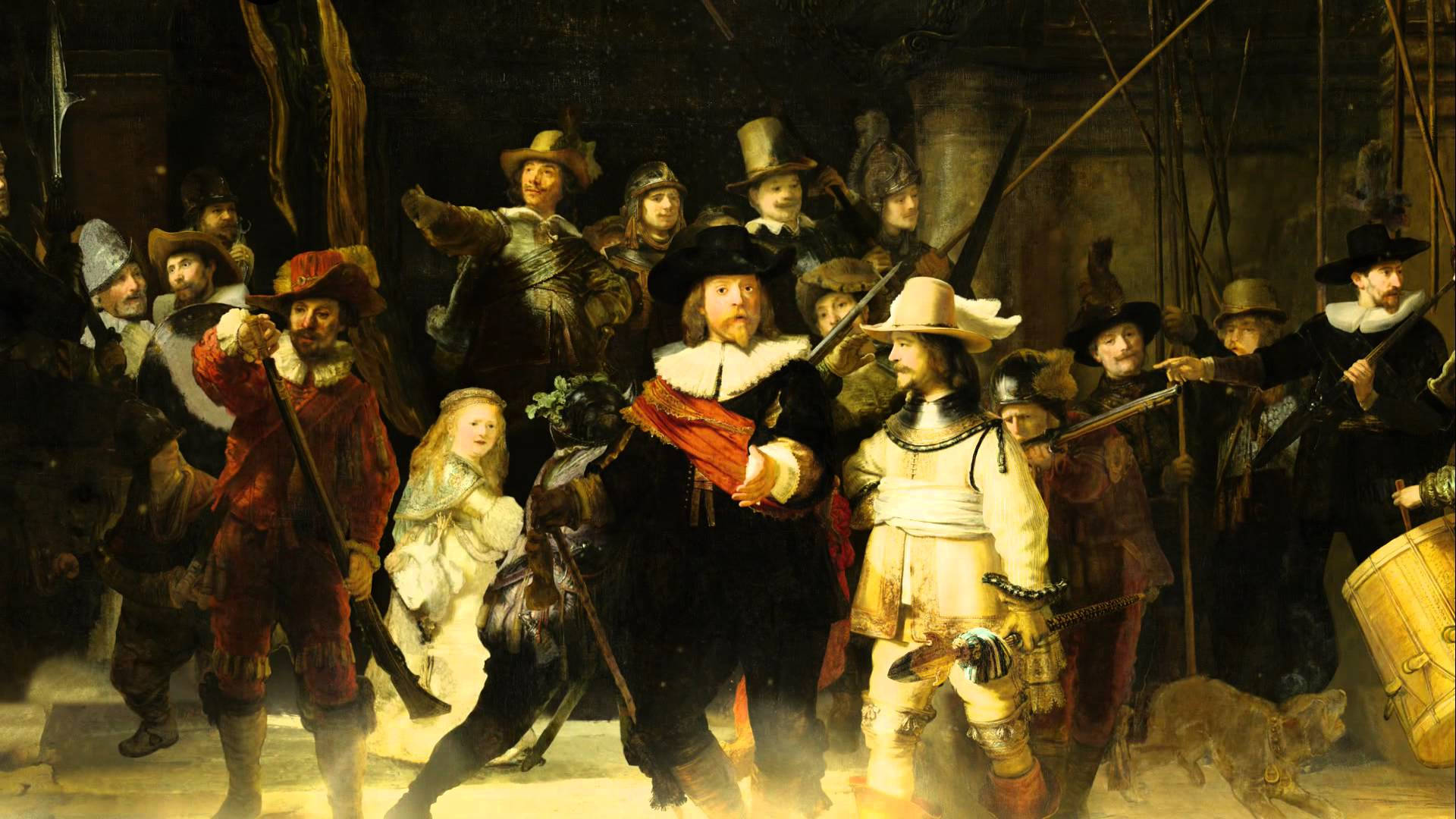 Rembrandtsnatteväktarna Wallpaper