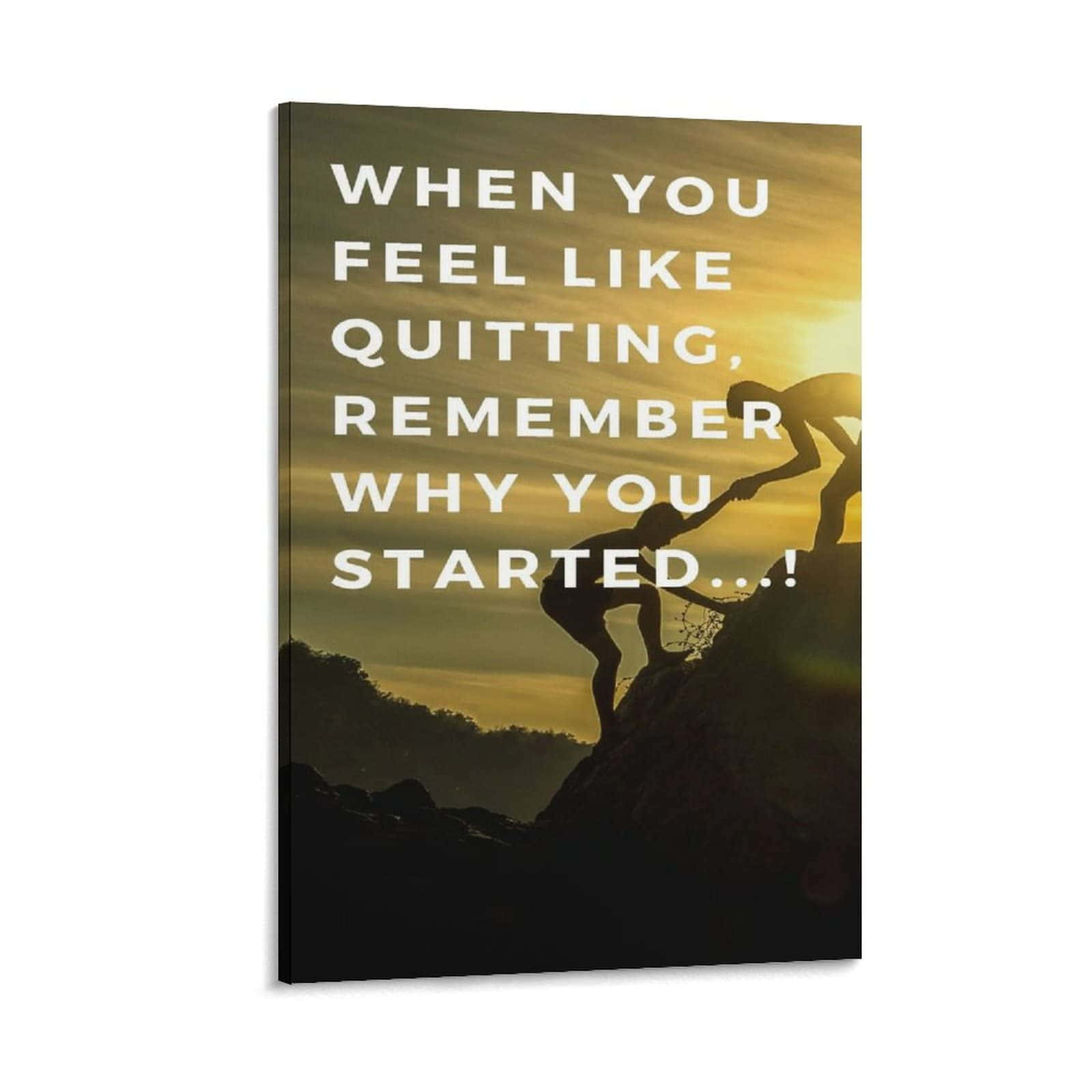 When You Feel Like Quitting Remember Why You Started It Canvas Print Wallpaper