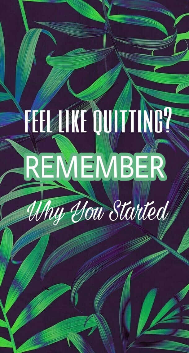 Feel Like Quitting Remember Why You Started? Wallpaper