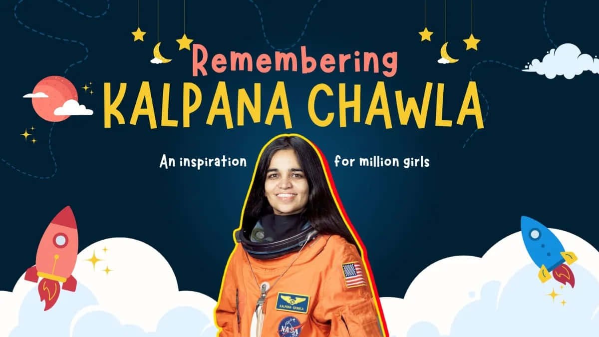 Herinnering Aan Kalpana Chawla Inspirerende Eerbetoon Achtergrond