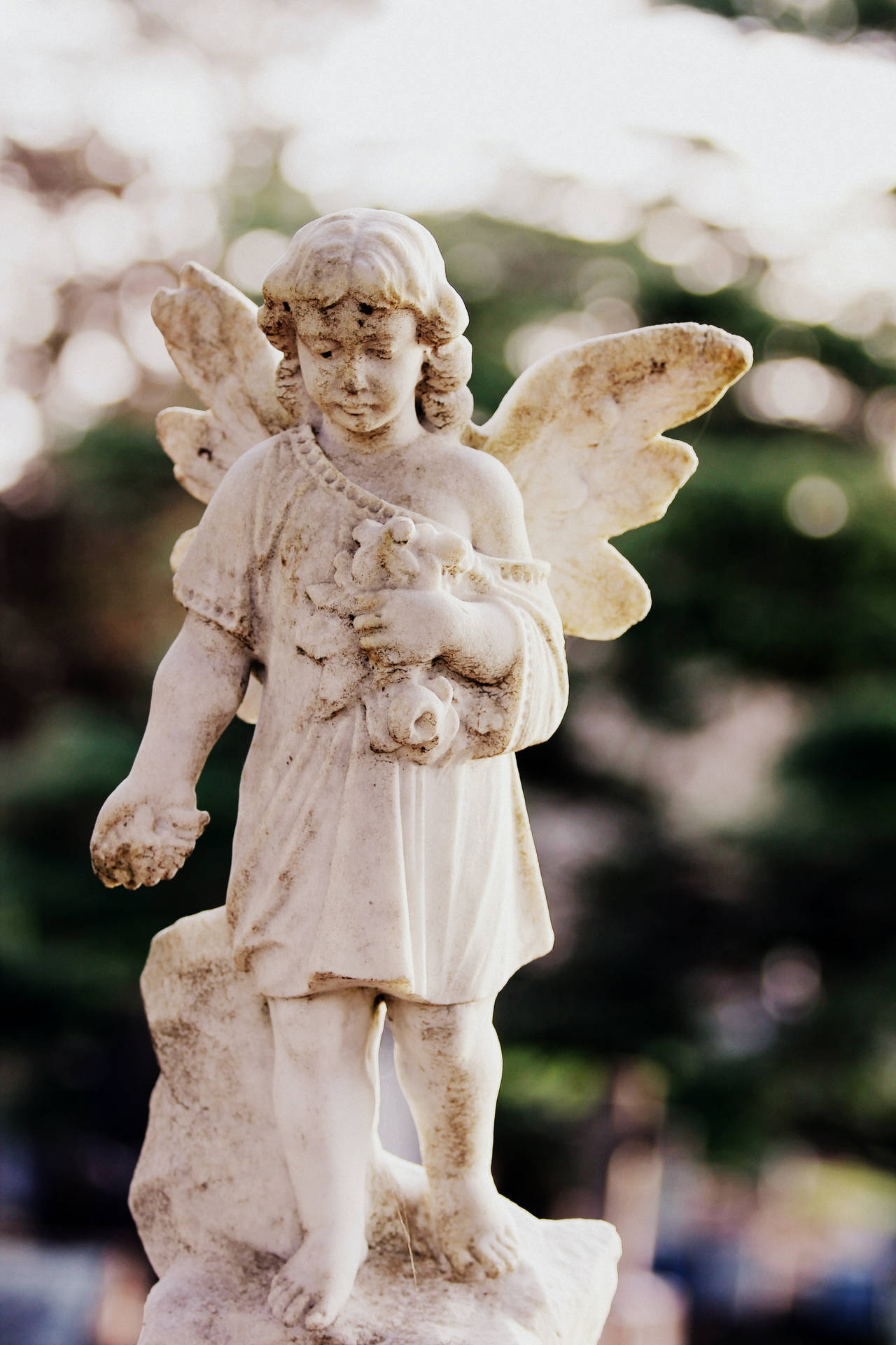 Remembrance Day Angel Sculpture Wallpaper
