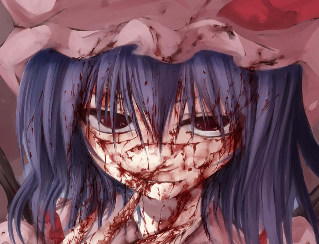 Remiliascarlet Skrämmande Anime-konst (för Datorskärmsbakgrund Eller Mobilskärmsbakgrund) Wallpaper