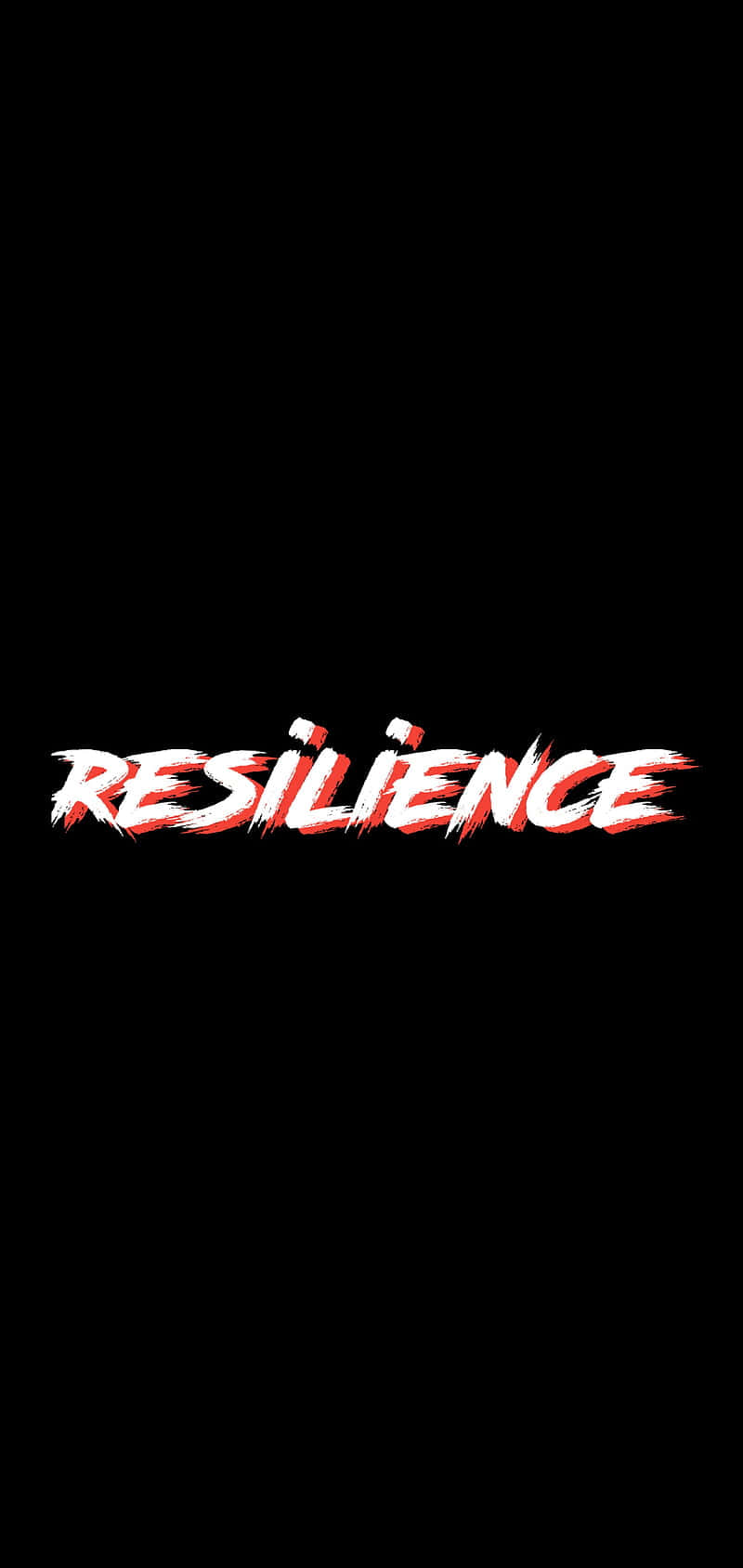 Reminder For People To Be Resilient In White With Red Text Wallpaper