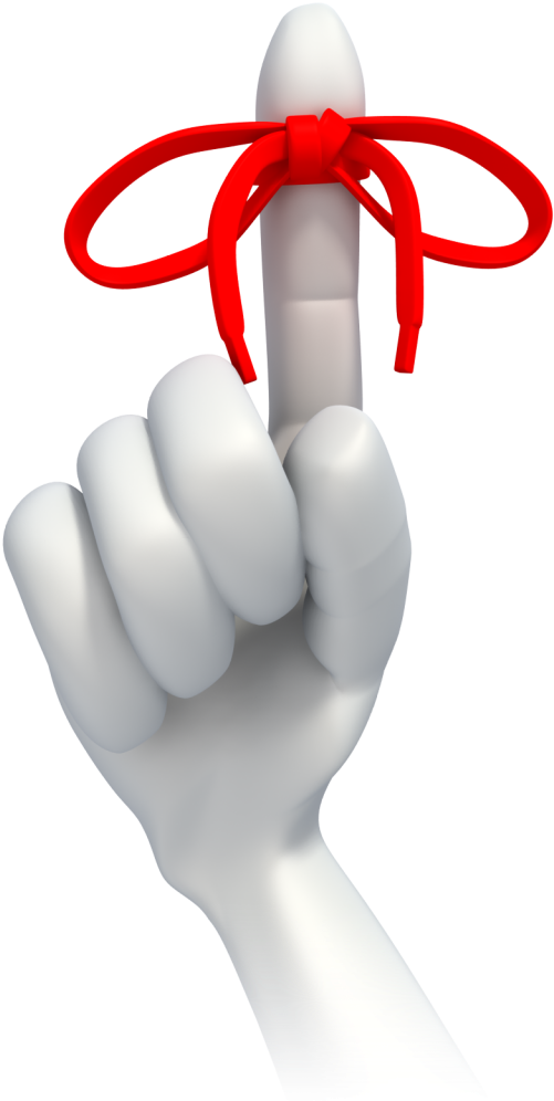 Reminder Knoton Finger PNG