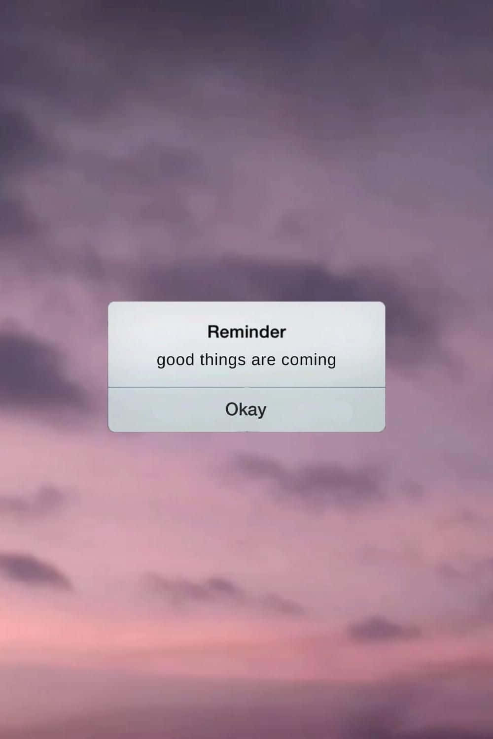 A Notification Screen With The Word Reminder