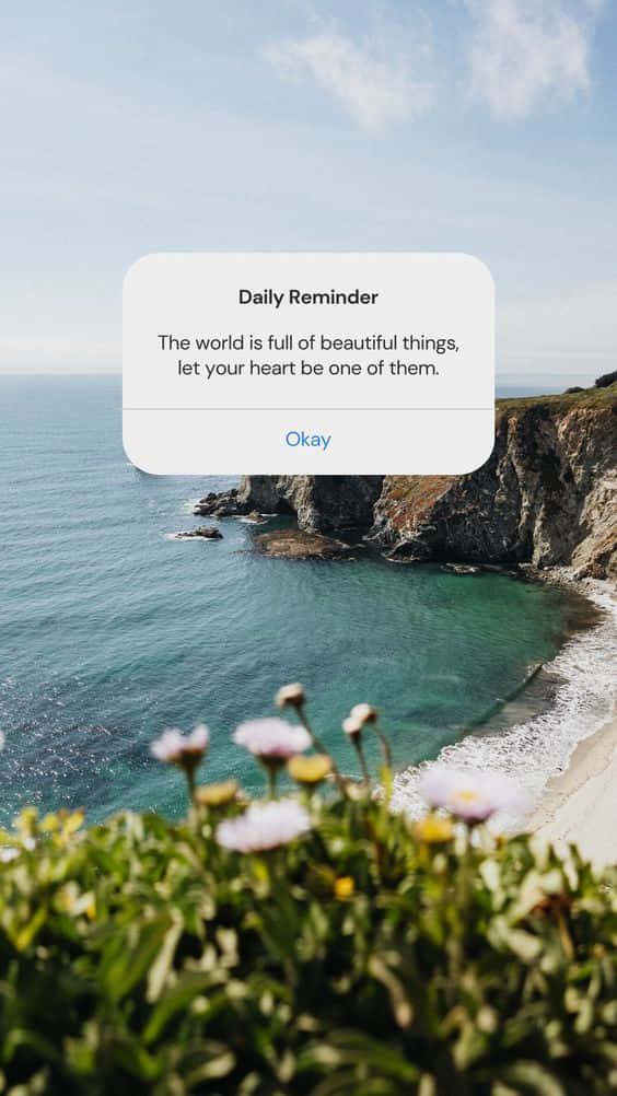 A Screenshot Of The Daily Reminder App