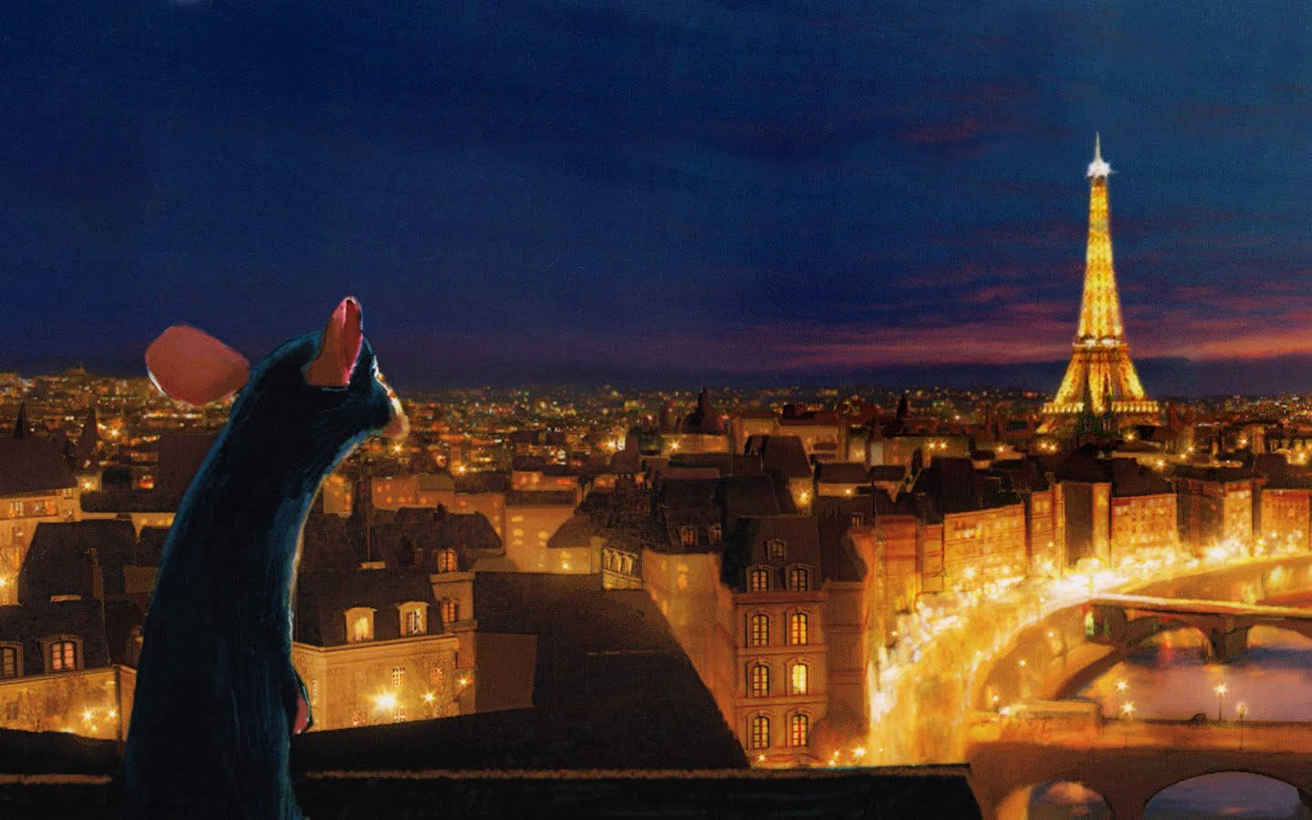 Remy Overlooking Paris Ratatouille Wallpaper