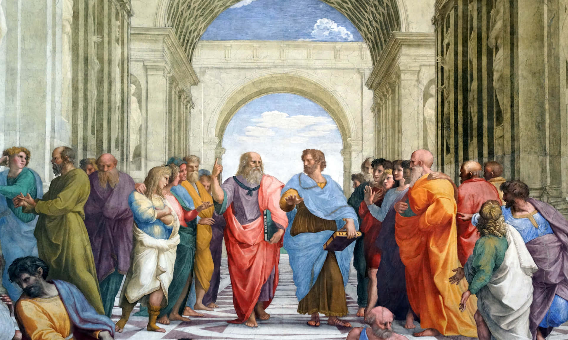 Dieschule Von Athen Von Michelangelo