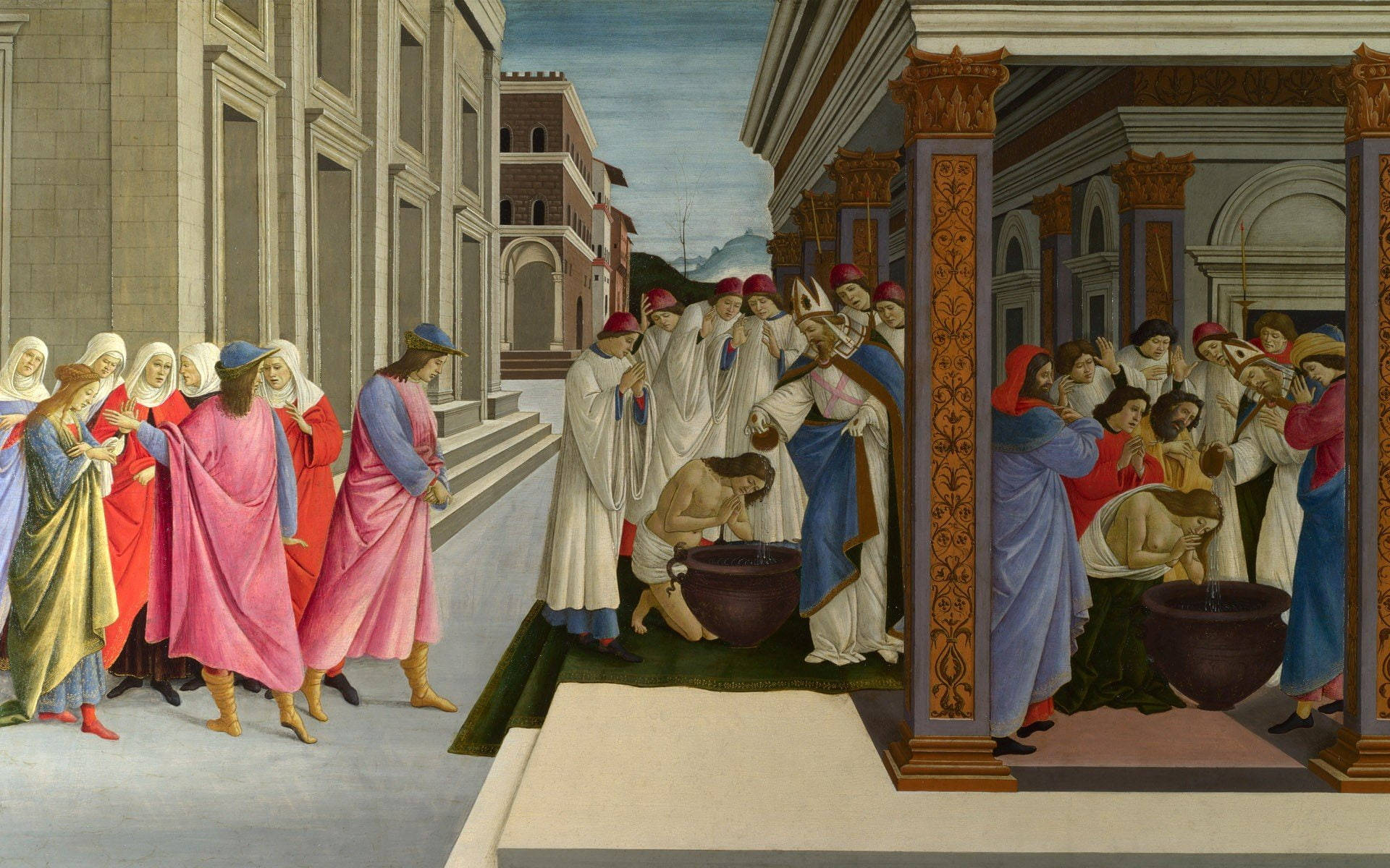 Renaissance Art Baptism Wallpaper