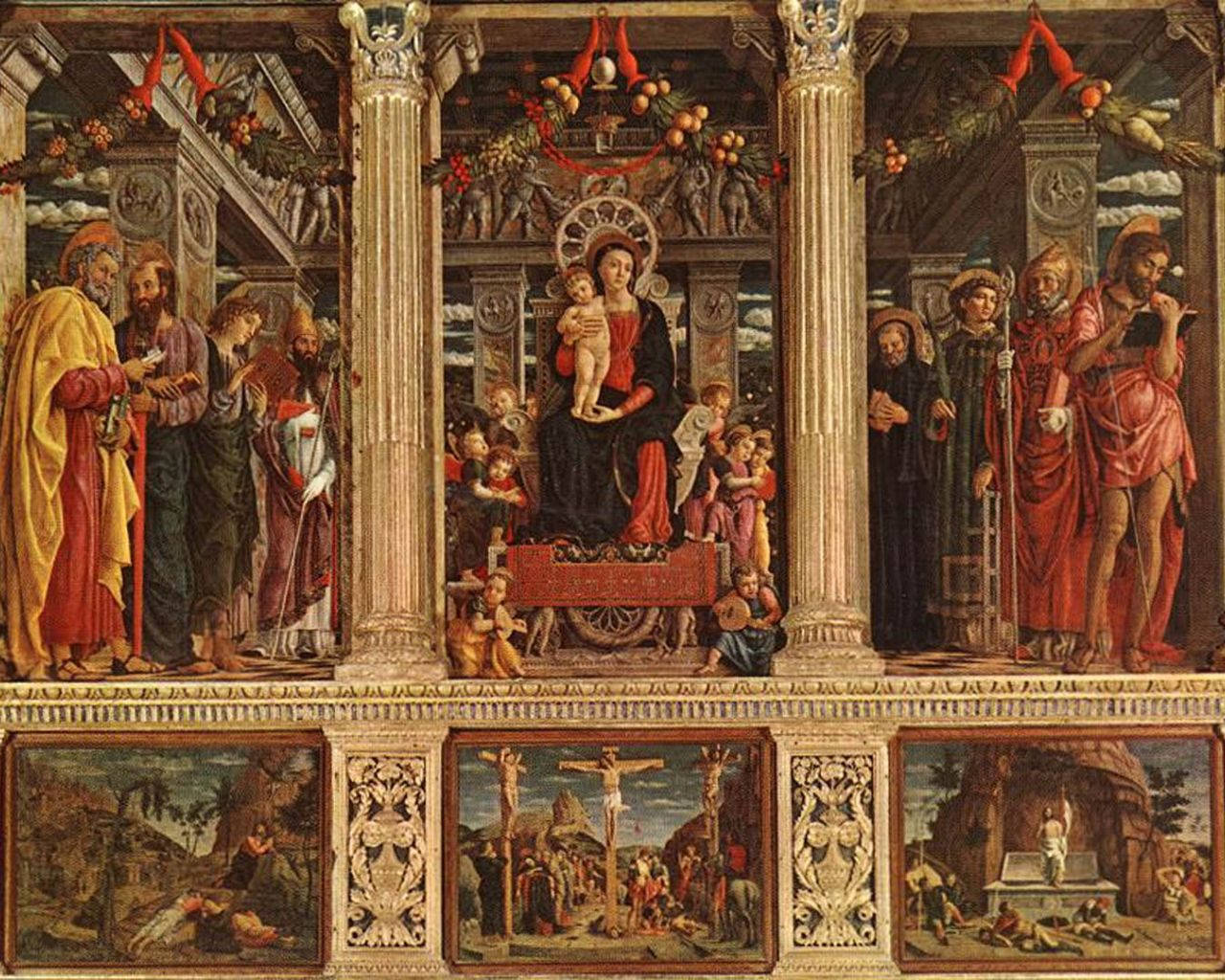 Renaissance Art Mother And Child Wallpaper