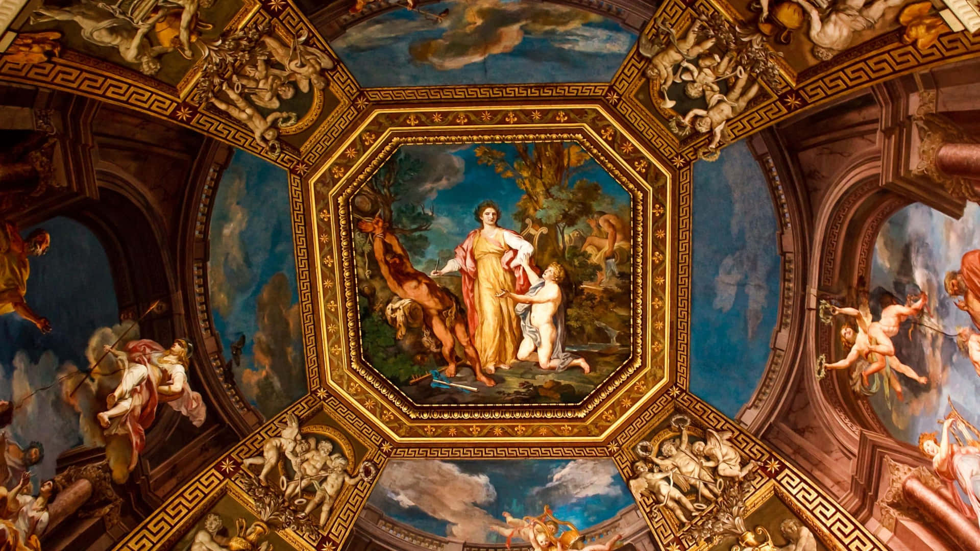 Unosfondo Ornamentale Rappresentante La Ricca Storia Del Rinascimento Architettonico.