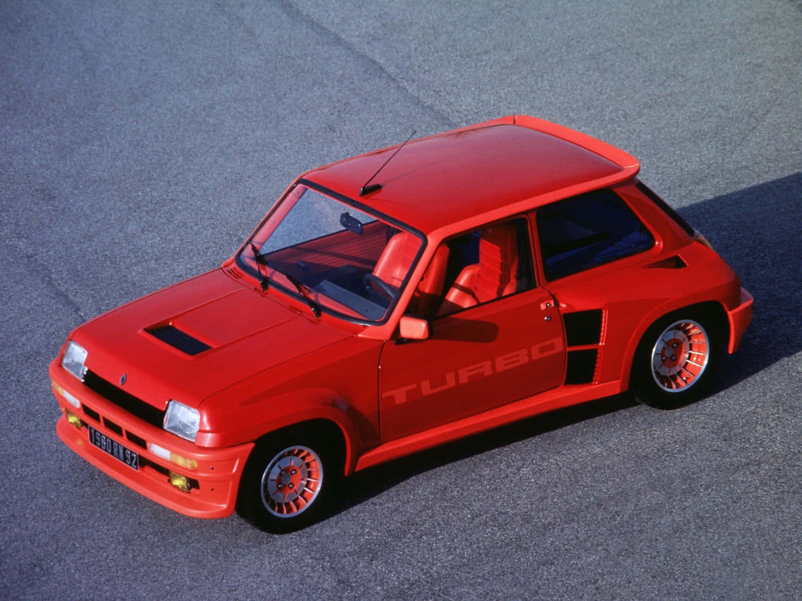 Classic Renault 5 Turbo Racing on the Track Wallpaper