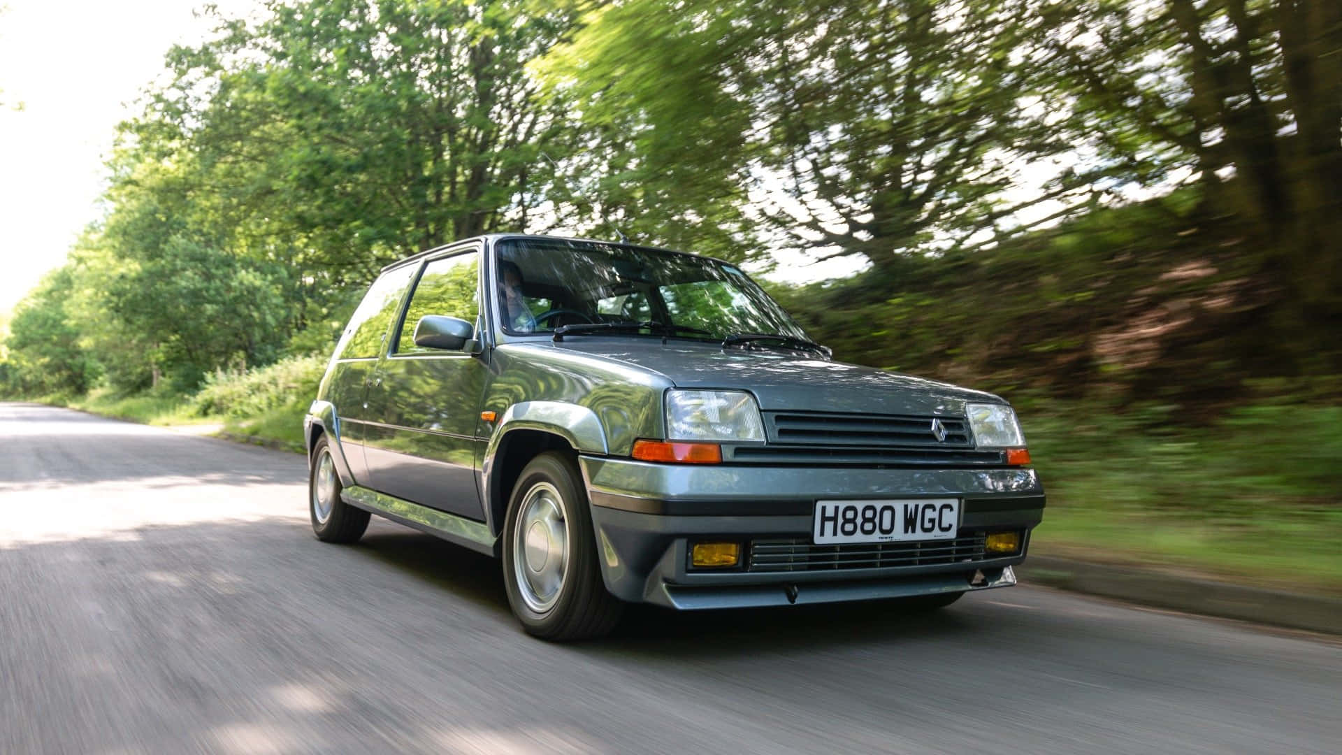 Classic Renault 5 Turbo in Action Wallpaper