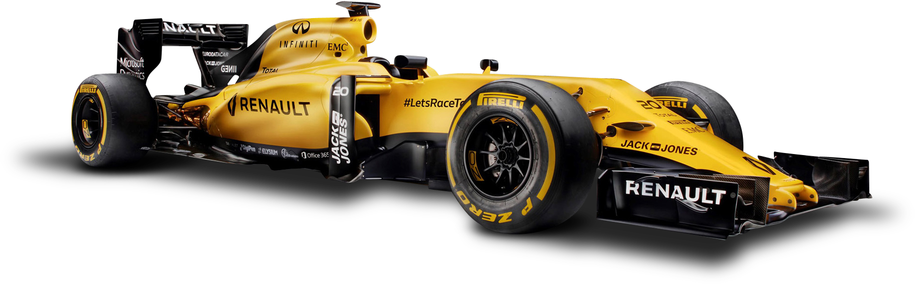 Renault F1 Race Car Side View PNG