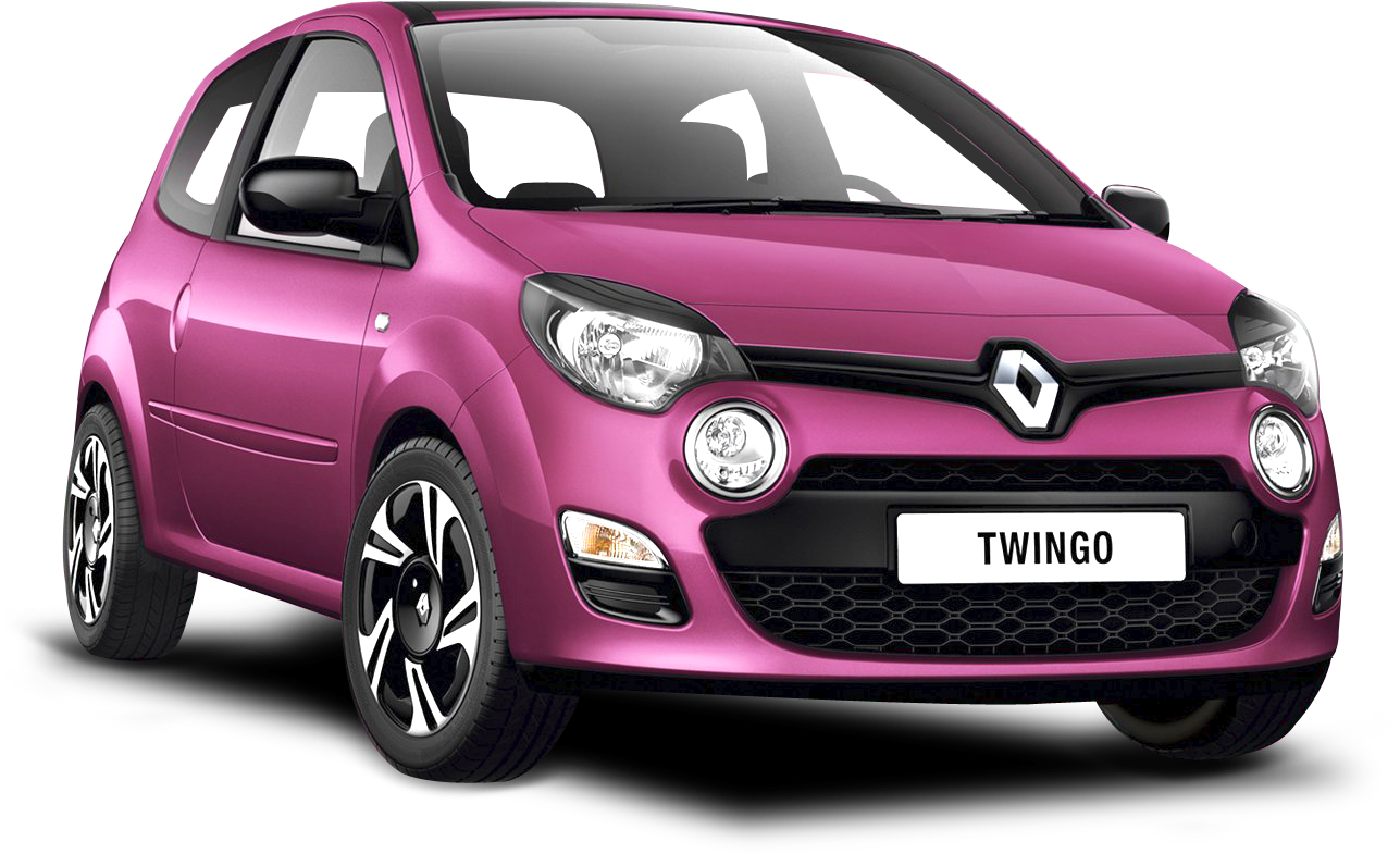 Renault Twingo Pink Side View PNG