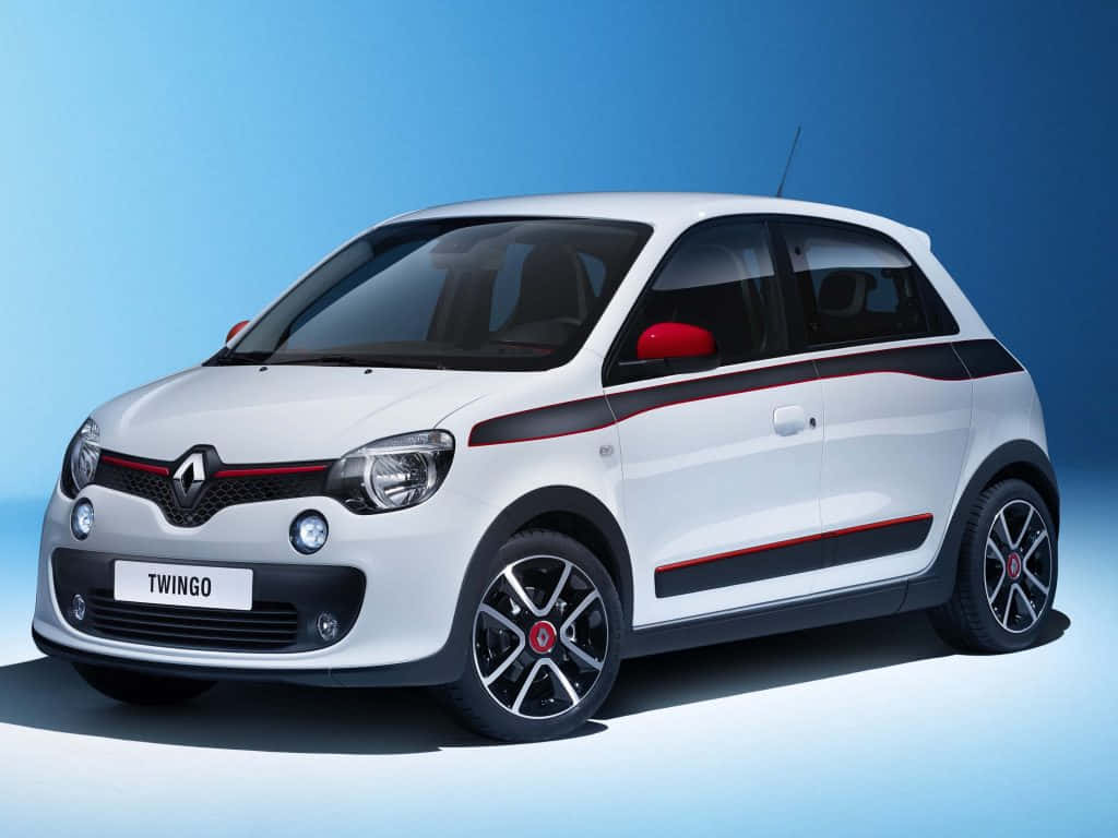 Renault Twingo Witte Profielweergave Achtergrond